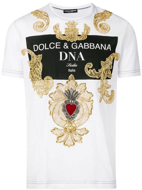 dolce gabbana gold plate t shirt|dolce gabbana t shirts men's.